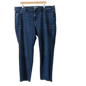 Lane Bryant Flex Magic Waist‎ Straight Jeans 24 Plus Size Stretchy Pants